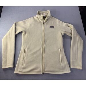 Patagonia Cream Full-Zip Fleece Jacket Size Small Fall 2015